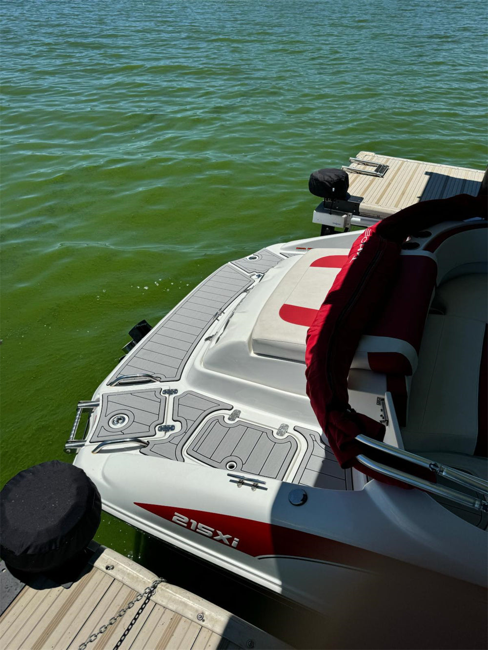 2018 Tahoe 215 XI Swim Step Platform Cockpit Mat Boat EVA Teak Deck Floor Pad