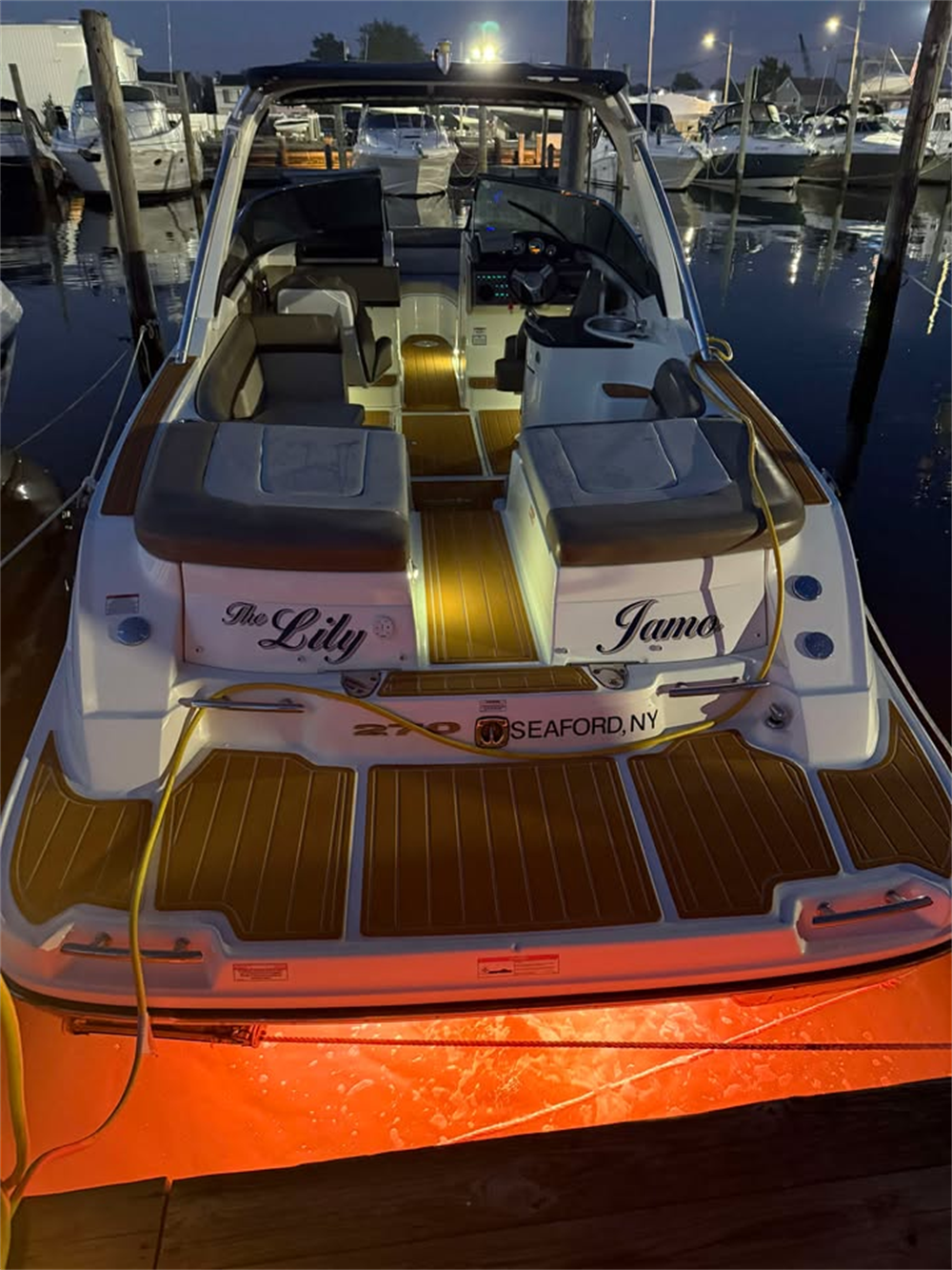 2010 Sea Ray 270 SLX Swim Platform Cockpit Pad Boat EVA Foam Teak Floor Mat Seadek MarineMat Gatorstep Style Self Adhesive