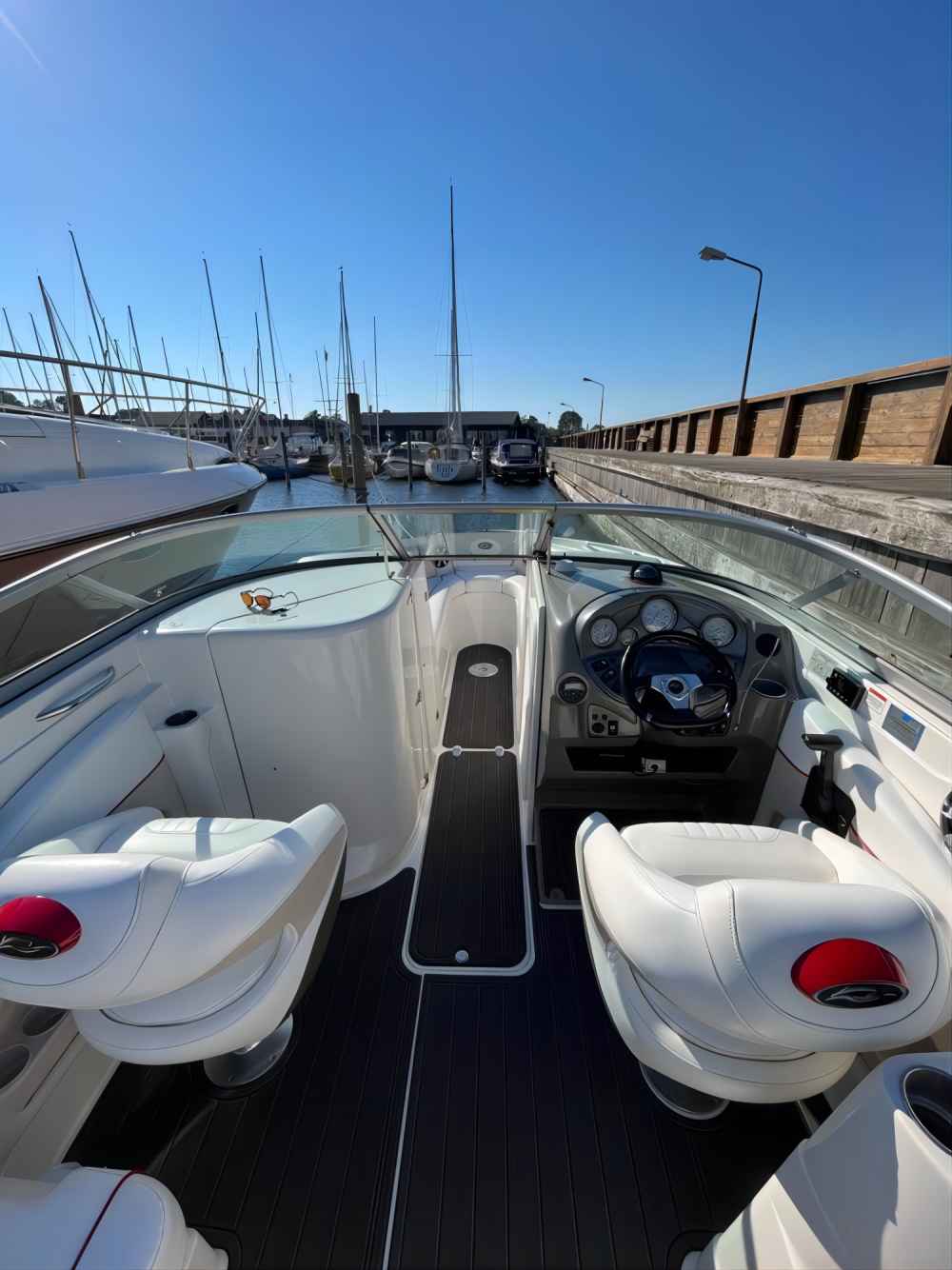 2008 Rinker Captiva 246 Cockpit Bow Pad Boat EVA Foam Faux Teak Deck Floor Mat SeaDek MarineMat Gatorstep Style Self Adhesive