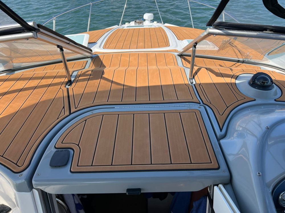 2004 Bayliner 2855 Dashboard Pads Boat EVA Foam Faux Teak Deck Floor Mat SeaDek MarineMat Gatorstep Style Self Adhesive