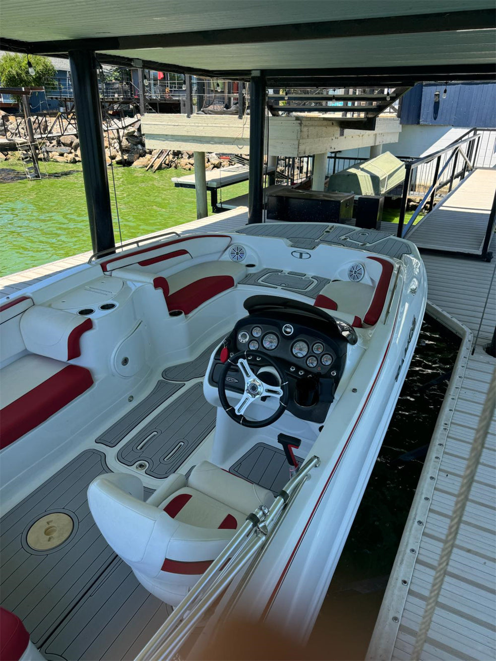 2018 Tahoe 215 XI Swim Step Platform Cockpit Mat Boat EVA Teak Deck Floor Pad
