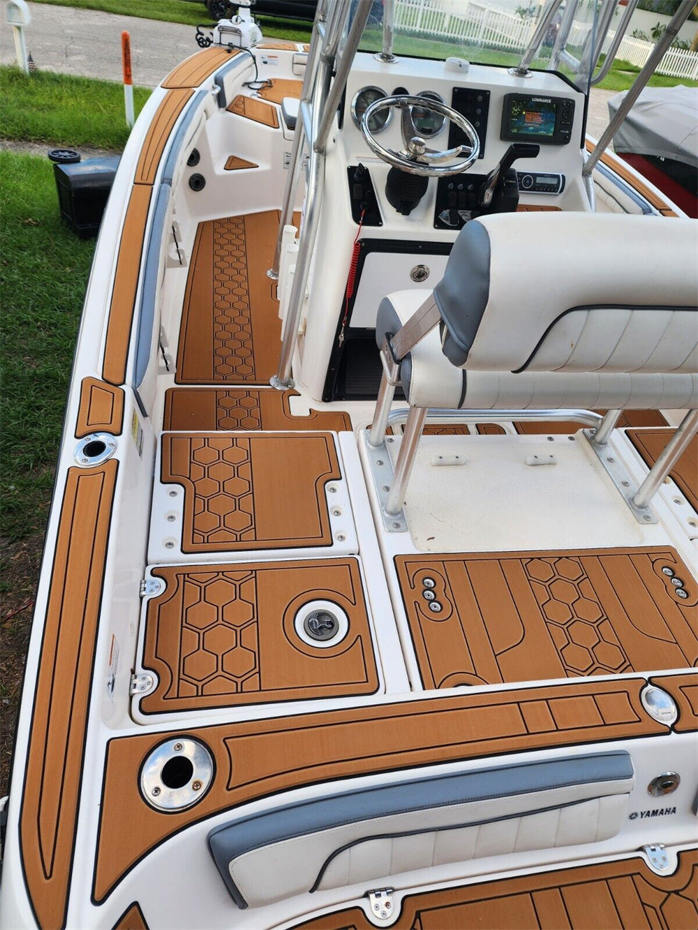 2016 Yamaha 190FSH Sport Swim Platform Cockpit Pad Boat EVA Foam Teak Floor Mat SeaDek MarineMat Gatorstep Style Self Adhesive