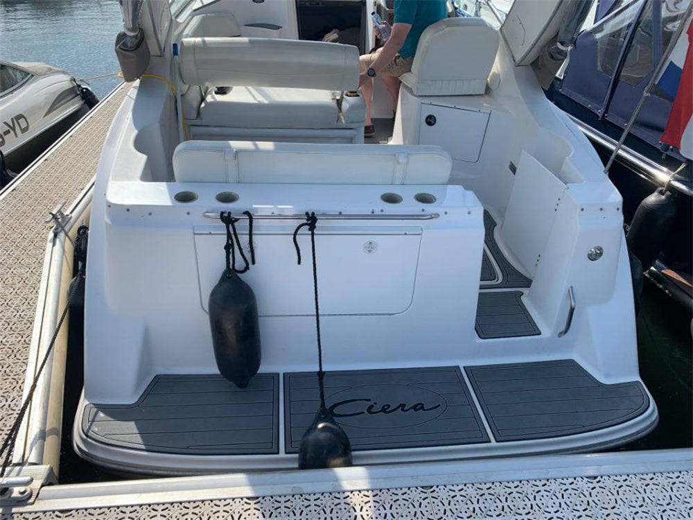 2000 Bayliner 2855 Swim Platform Cockpit Boat EVA Foam Teak Deck Floor Pad Mat SeaDek MarineMat Gatorstep Style Self Adhesive