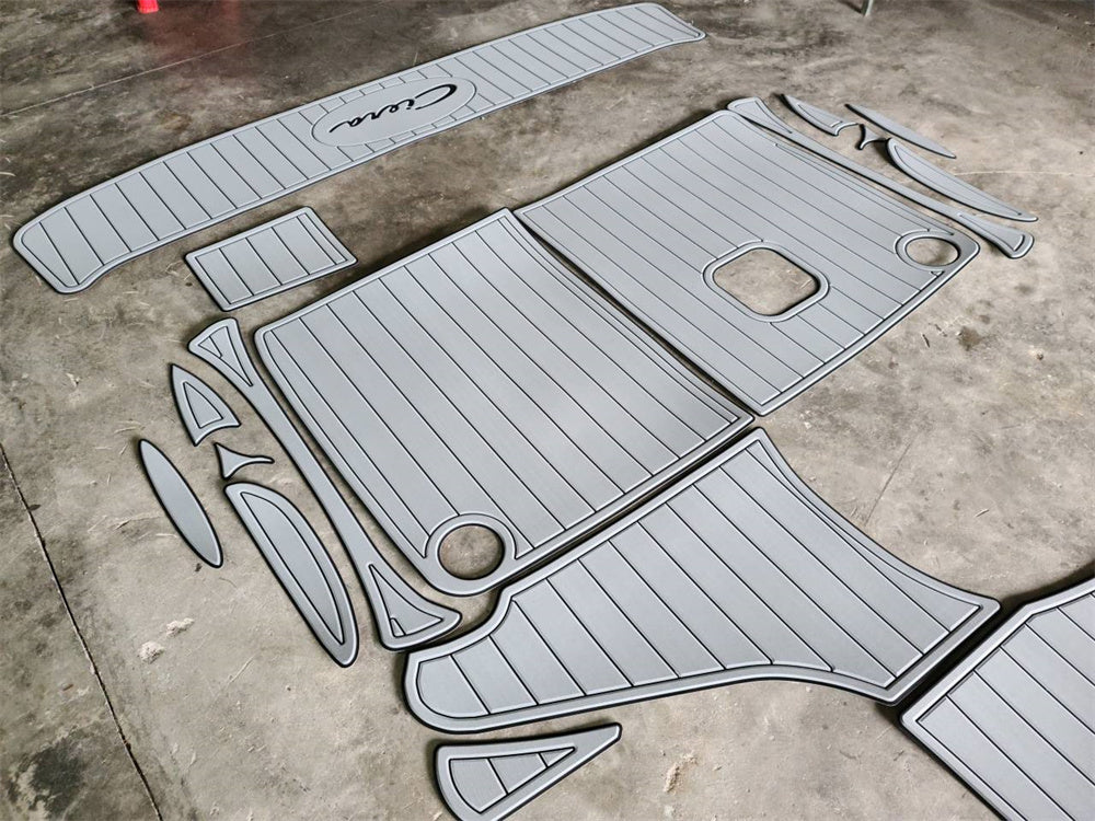 2001 Bayliner 2655 Swim Platform Cockpit Pad Boat EVA Foam Faux Teak Floor Mat SeaDek MarineMat Gatorstep Style Self Adhesive