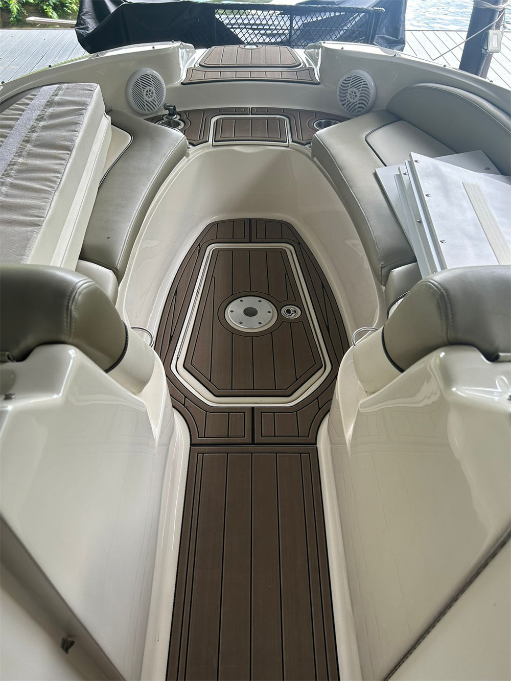 2005 Sea Ray 270 Sundeck Swim Platform Cockpit Pad Boat EVA Teak Floor Mat SeaDek MarineMat Gatorstep Style Self Adhesive