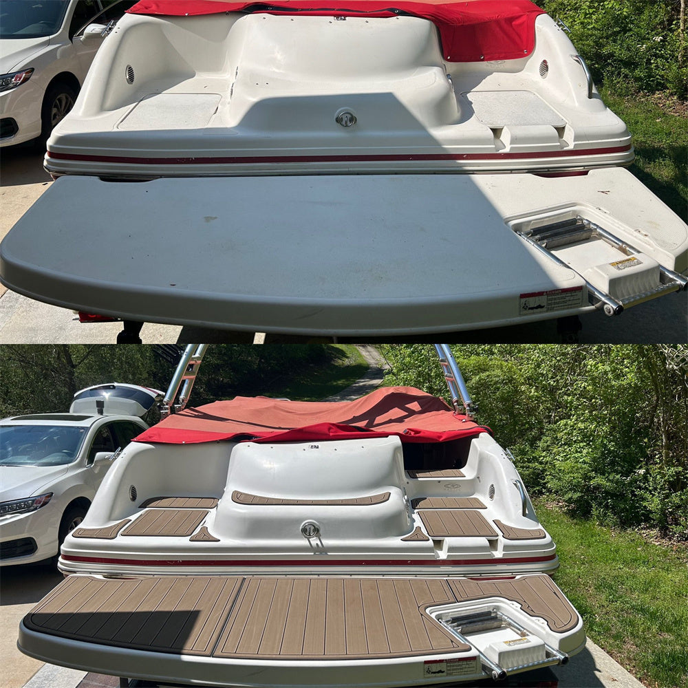 2012 Hurricane 220 Swim platform Bow Pad Boat EVA Foam Teak Deck Flooring Mat SeaDek MarineMat Gatorstep Style Self Adhesive