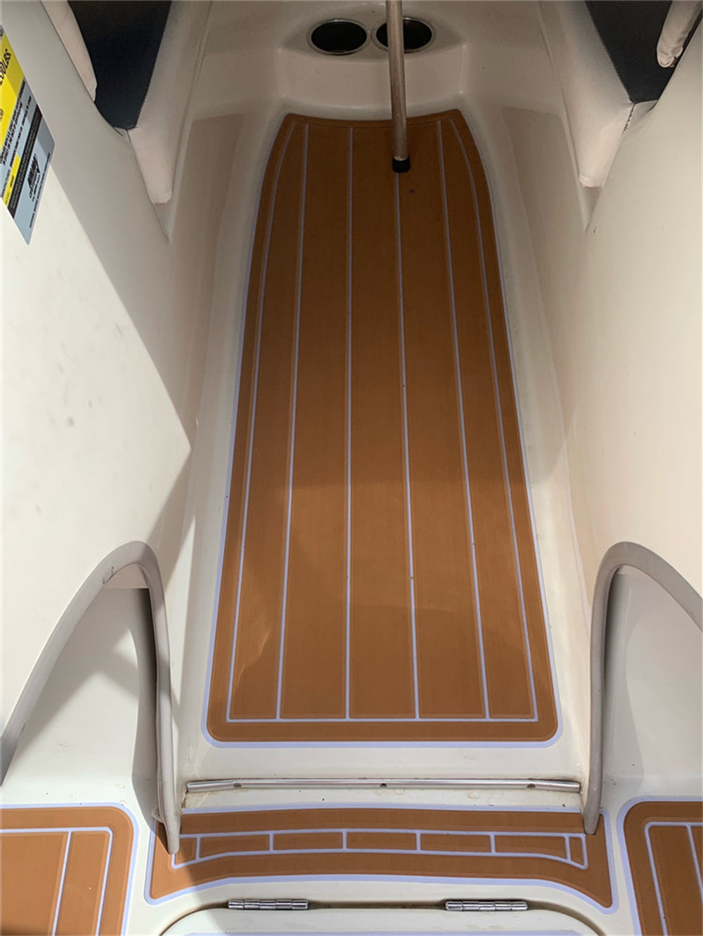 2008 Maxum 1900 SR3 Swim Platform Cockpit Boat EVA Faux Teak Floor Mat Seadek MarineMat Gatorstep Style Self Adhesive