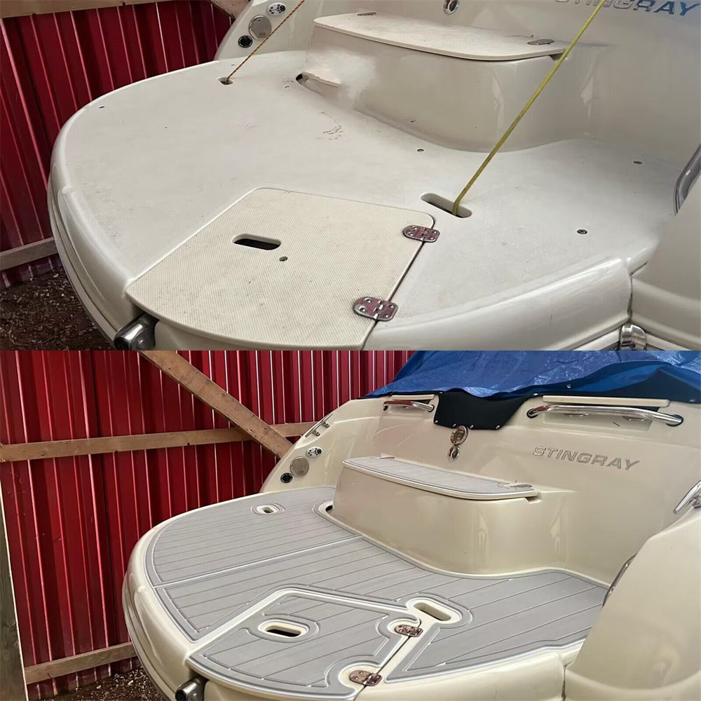 2008 Stingray 220 DR Swim Platform Bow Pad Boat EVA Foam Teak Deck Flooring Mat SeaDek MarineMat Gatorstep Style Self Adhesive