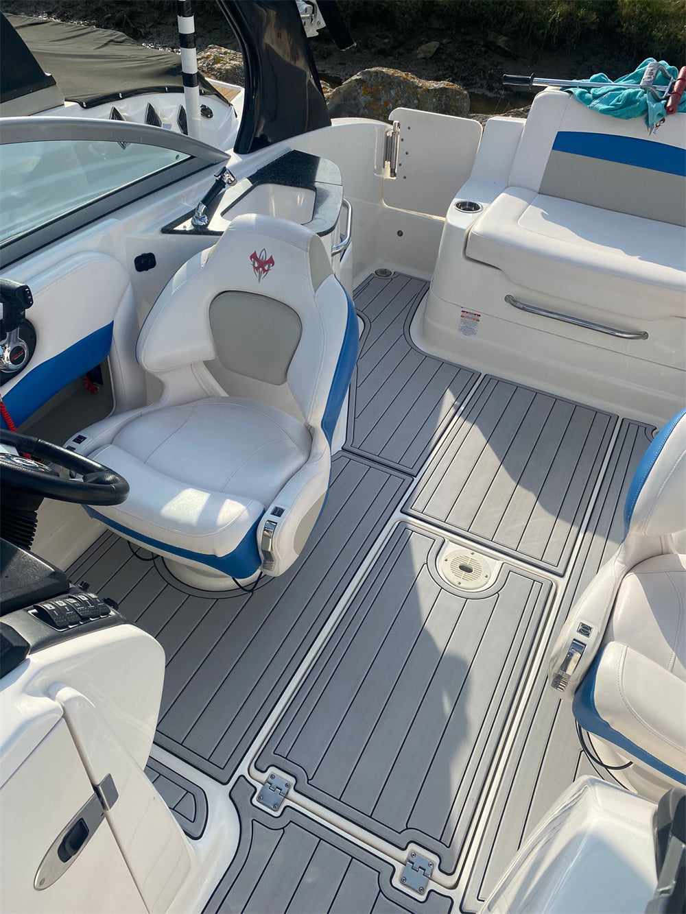 2013 Chaparral 224 Swim Platform Cockpit Pad Boat EVA Foam Teak Deck Floor Mat Seadek MarineMat Gatorstep Style Self Adhesive