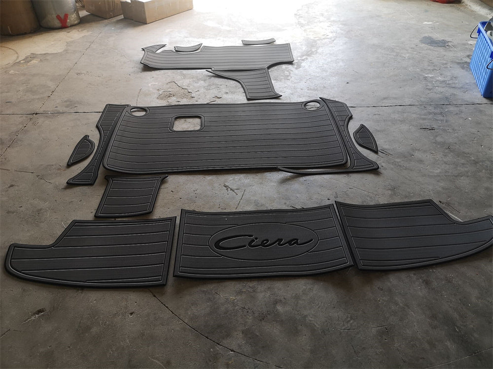 2000 Bayliner 2855 Swim Platform Cockpit Boat EVA Foam Teak Deck Floor Pad Mat SeaDek MarineMat Gatorstep Style Self Adhesive
