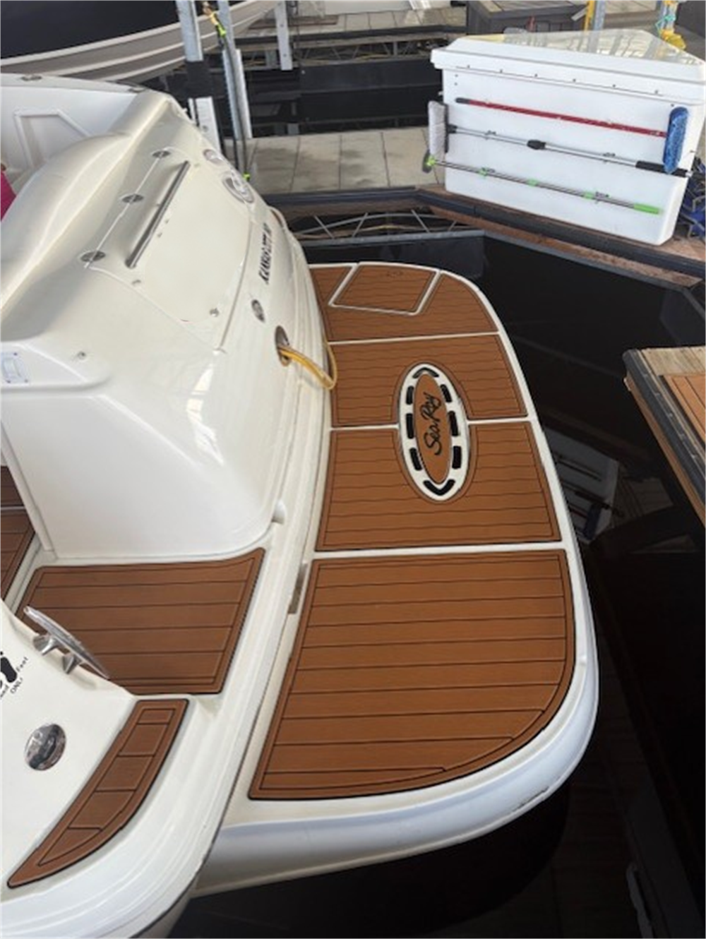 2002-2006 Sea Ray Sundancer 360 Swim Platform Cockpit Pad Boat EVA Teak Floor SeaDek MarineMat Gatorstep Style Self Adhesive