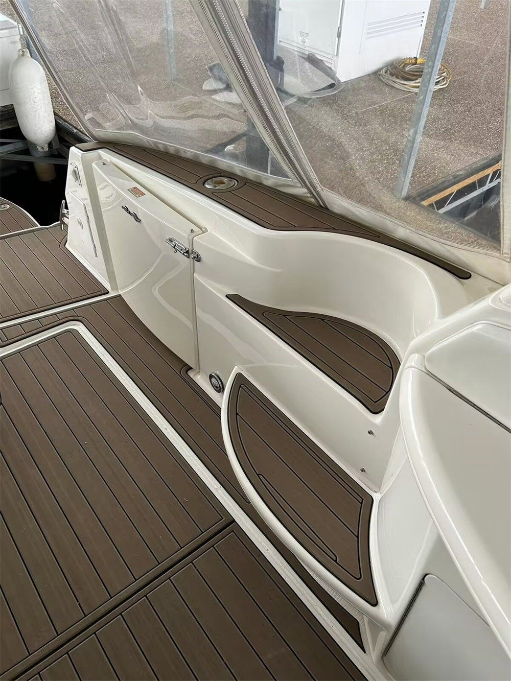 2001 Sea Ray Sundancer 460 Swim Platform Cockpit Pad Boat EVA Teak Flooring Mat