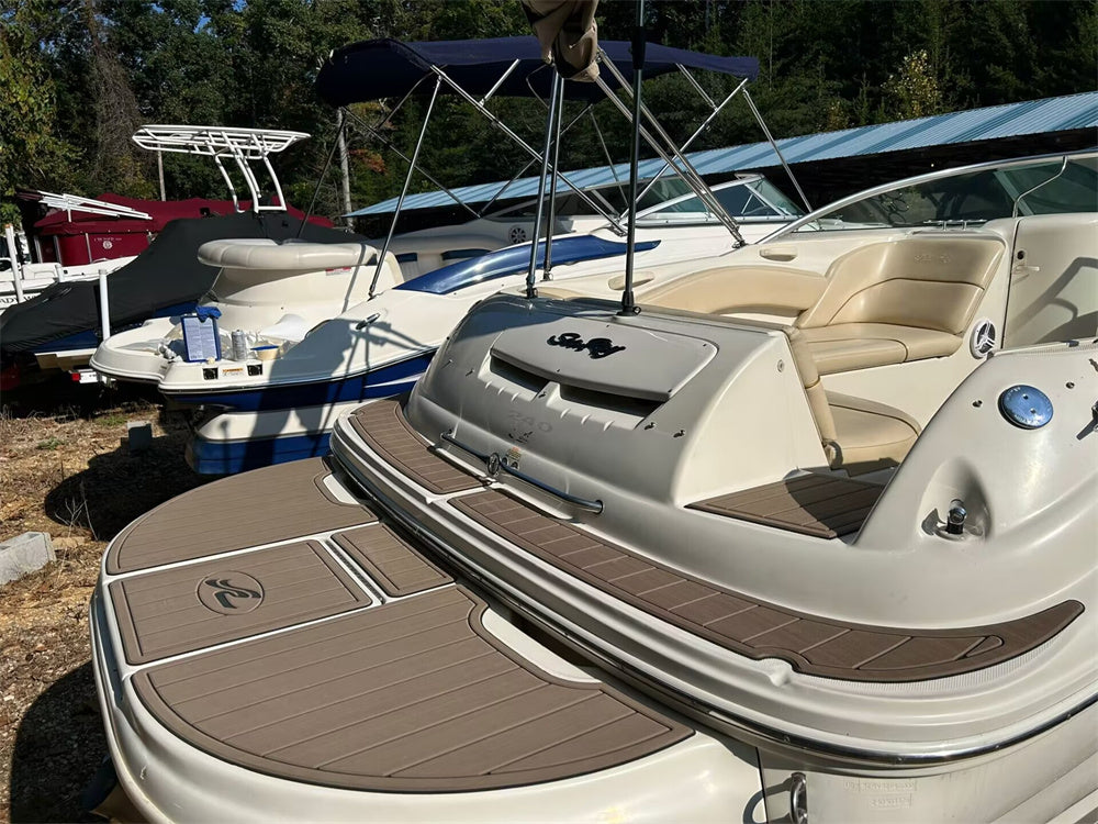 2000 Sea Ray Sundeck 240 Swim Platform Cockpit Pad Boat EVA Teak Deck Floor Mat