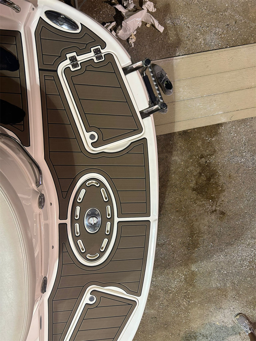 2008 Chaparral 256 SSX Swim Platform Cockpit Pad Boat EVA Teak Deck Floor Pad Mat SeaDek MarineMat Style Self Adhesive