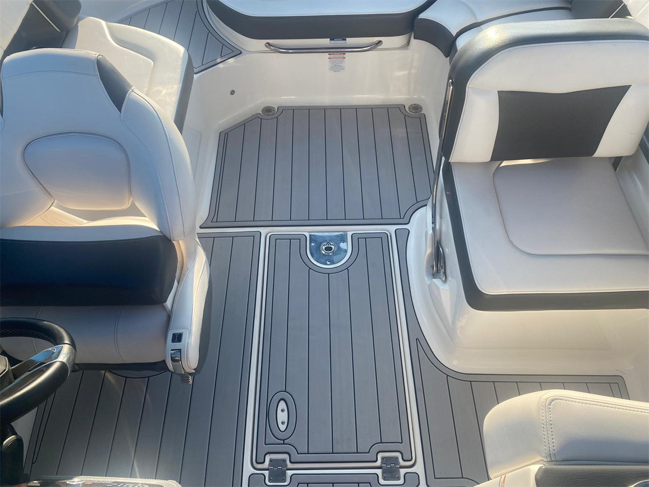 2019 Chaparral 237 SSX Swim Platform Cockpit Boat EVA Foam Faux Teak Floor Pad Seadek MarineMat Gatorstep Style Self Adhesive