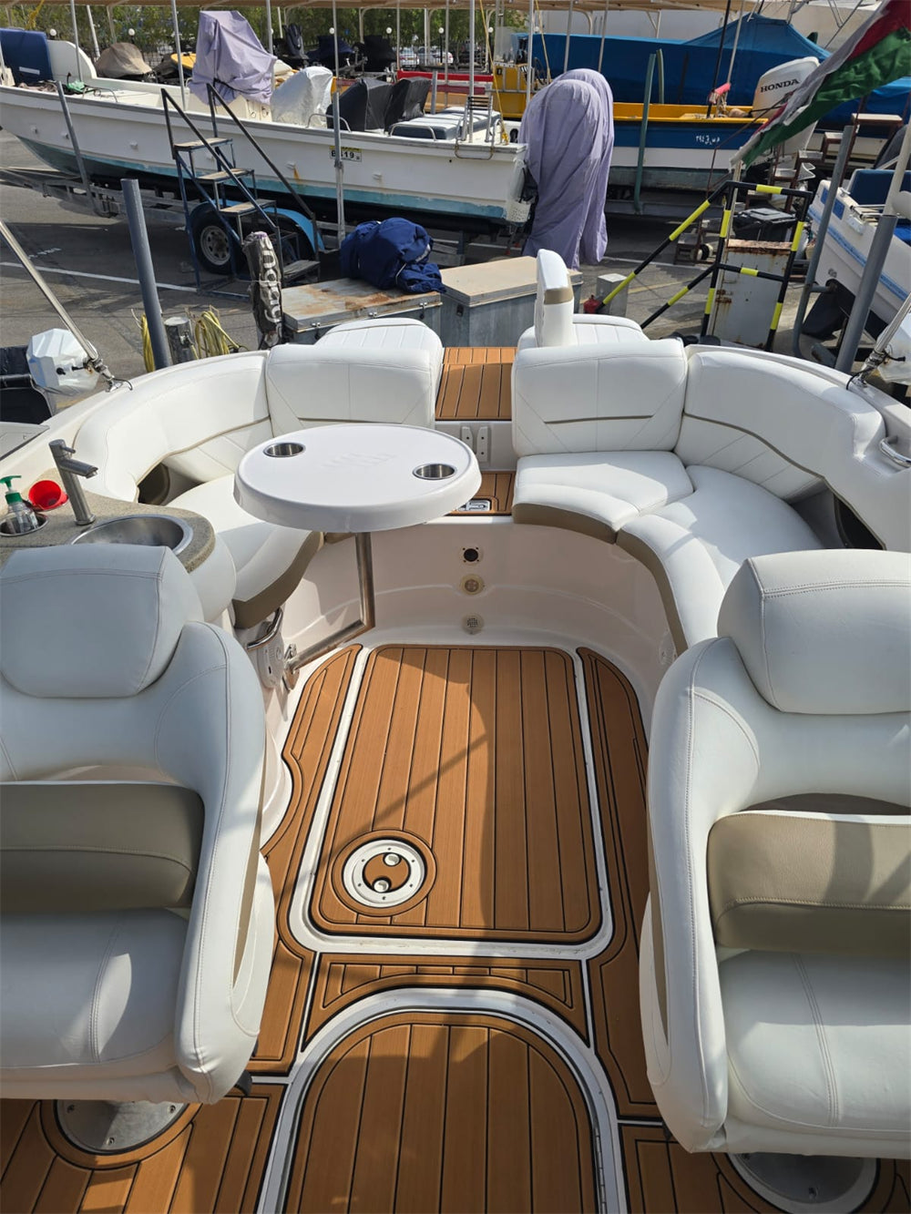 2011 Four Winns Horizon 240 Swim Platform Cockpit Boat EVA Foam Teak Floor Pad SeaDek MarineMat Gatorstep Style Self Adhesive