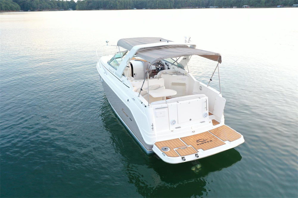 2005 Rinker Fiesta Vee 270 Swim Platform Cockpit Pad Boat EVA Foam Faux Teak Deck Floor Mat SeaDek Gatorstep Style Self Adhesive