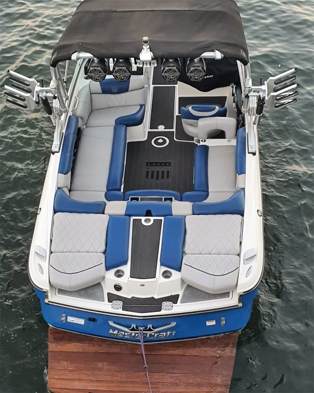 2010 Mastercraft X14 Cockpit Pad Boat EVA Teak Deck Floor Mat Seadek MarineMat Gatorstep Style Self Adhesive