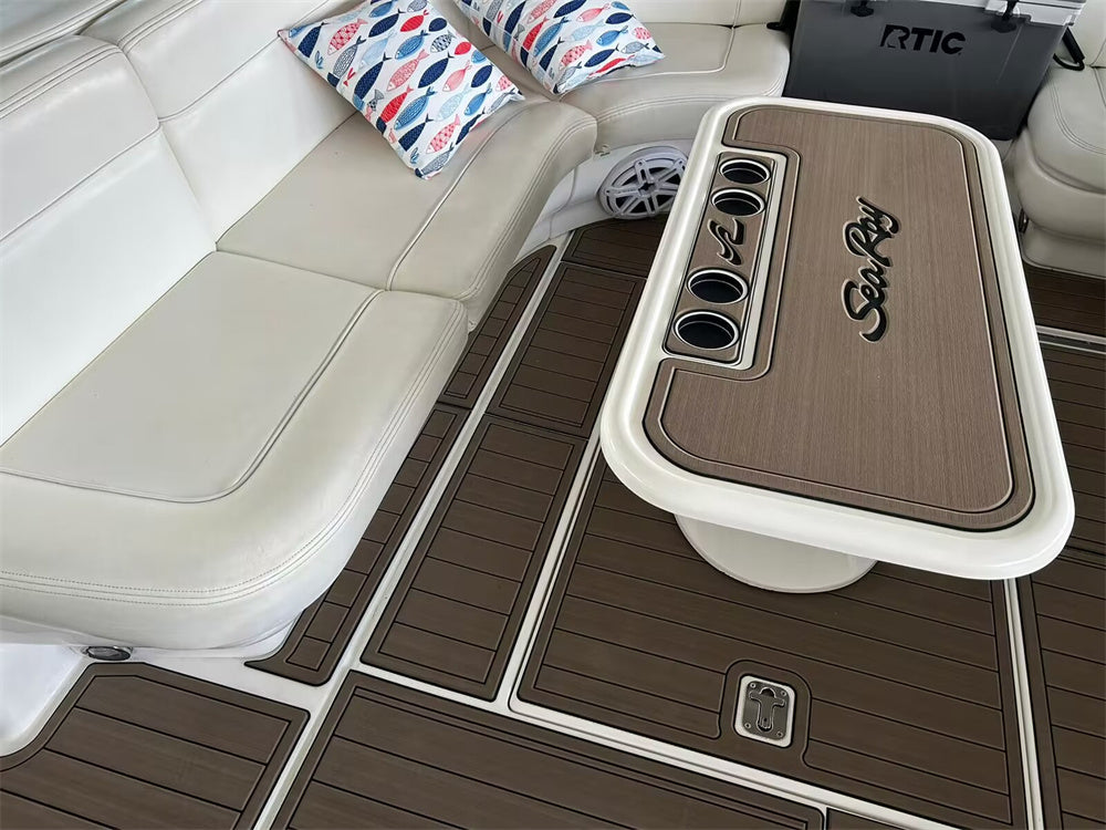 2001 Sea Ray Sundancer 460 Swim Platform Cockpit Pad Boat EVA Teak Flooring Mat