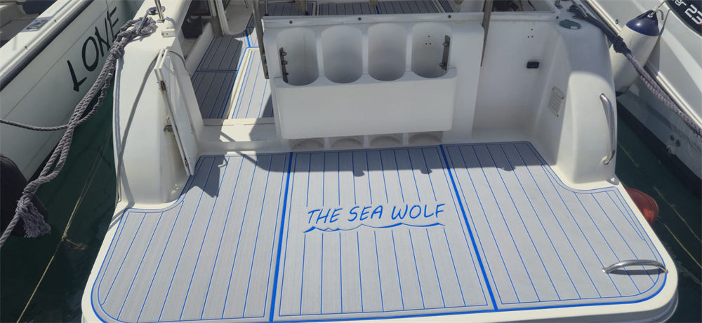 1998 Rio 800 Cabin Fish Swim Platform Cockpit Cabin Boat EVA Foam Faux Teak Deck Floor Mat Seadek MarineMat Gatorstep Style Self Adhesive