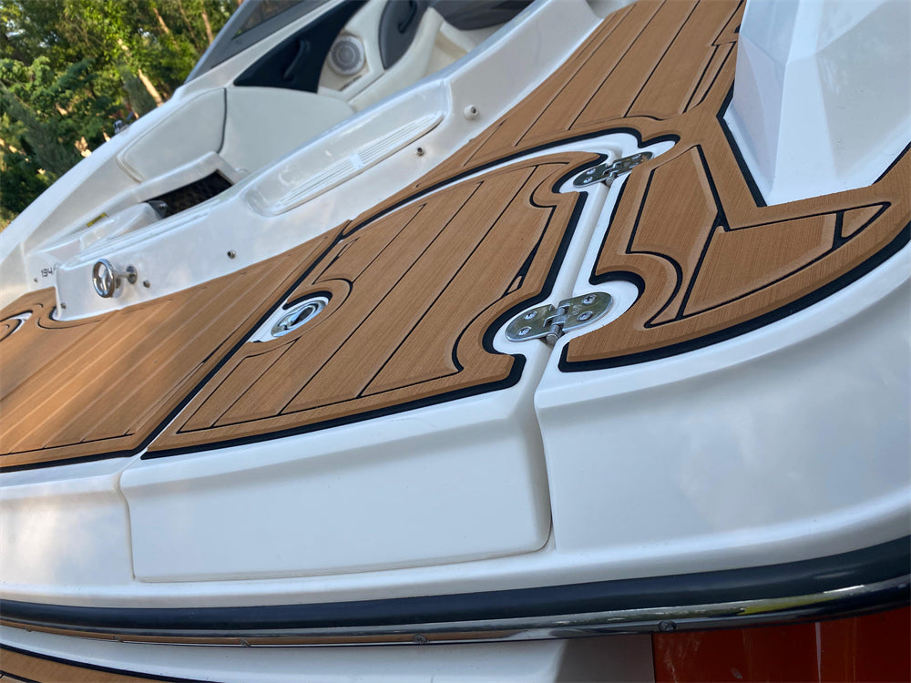 2008 Monterey 194 FS Swim Platform Cockpit Pad Boat EVA Foam Faux Teak Deck Floor Mat SeaDek MarineMat Gatorstep Style Adhesive