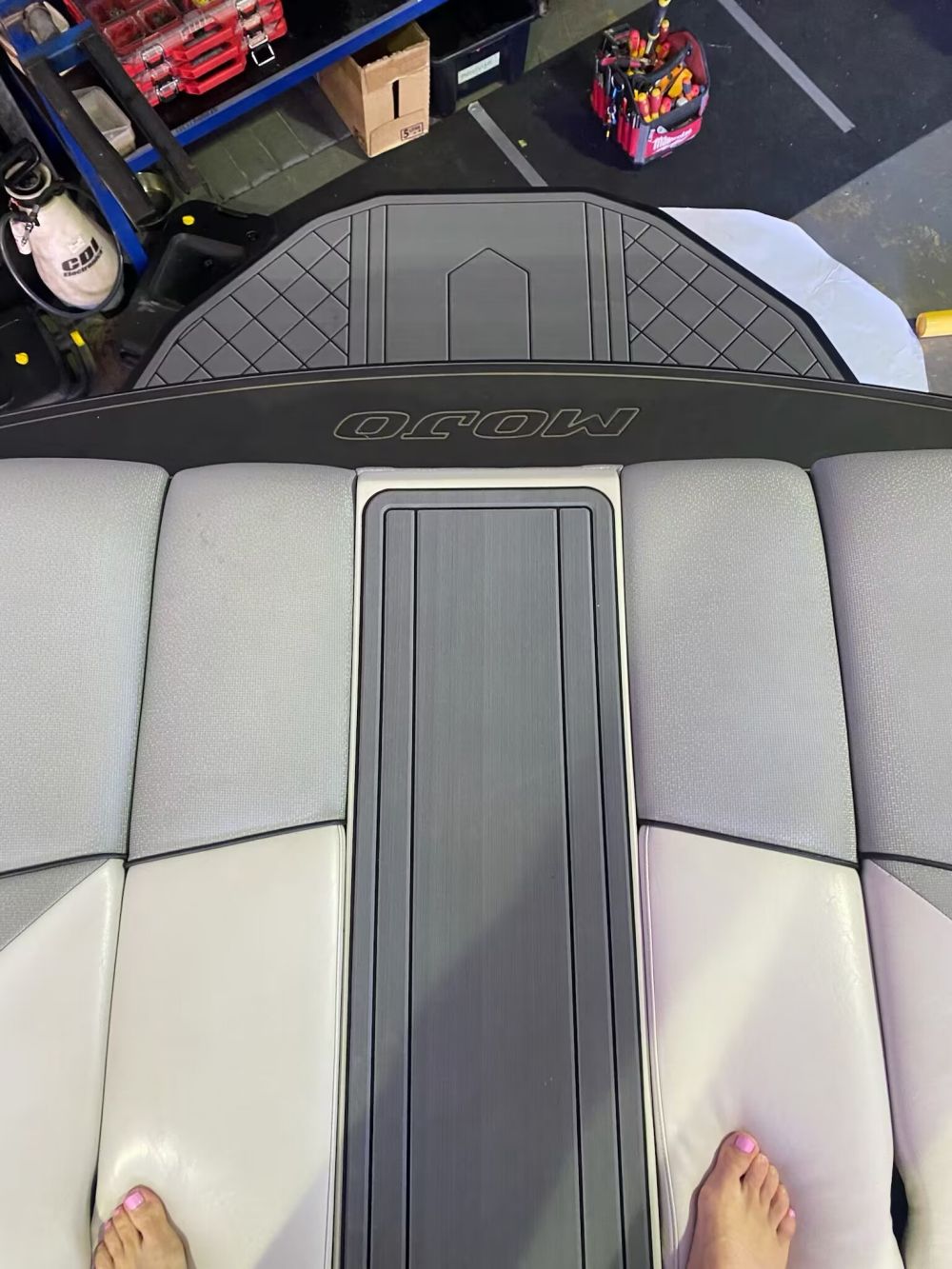 2016-2018 Moomba Mojo Swim Step Platform Cockpit Mat Boat EVA Teak Deck Floor Pad Flooring SeaDek MarineMat Style Self Adhesive