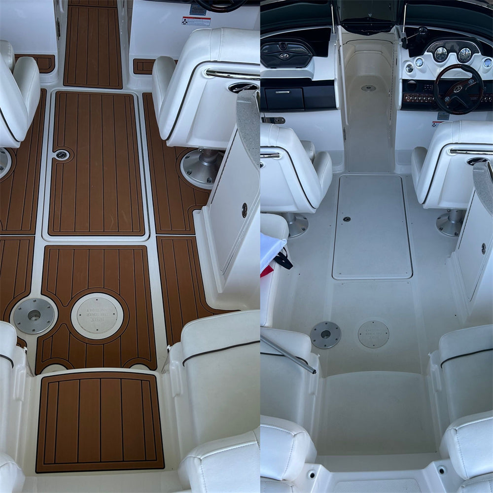 2008 Sea Ray SLX 250 Swim Platform Cockpit Bow Boat EVA Foam Teak Deck Floor Mat SeaDek MarineMat Gatorstep Style Self Adhesive