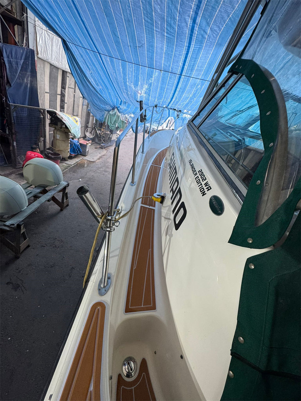 2008 Bayliner Trophy 2902 Walkabout Islander Swim Platform Cockpit Boat EVA Teak Floor Pad Mat SeaDek MarineMat Gatorstep Style Self Adhesive