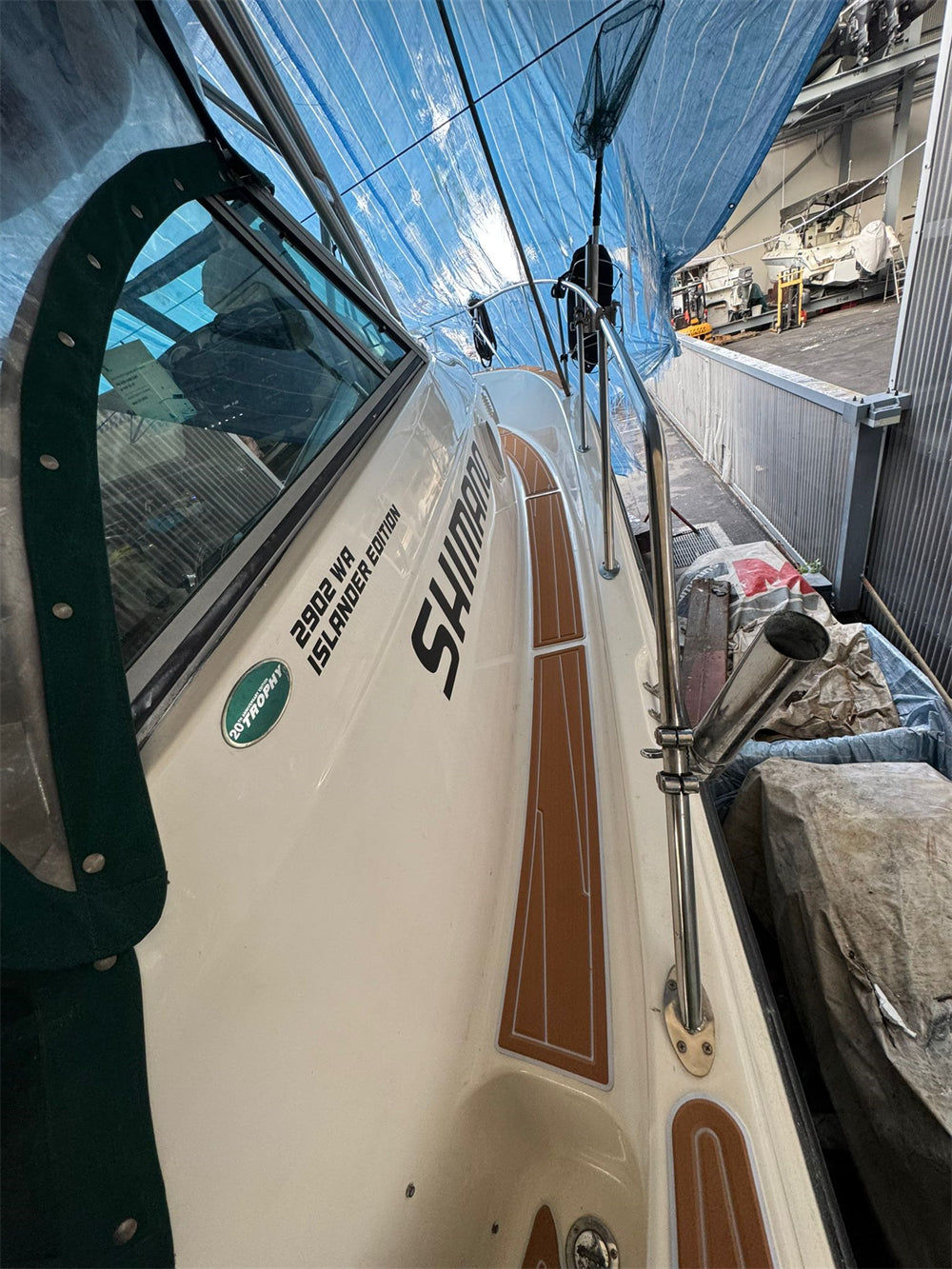 2008 Bayliner Trophy 2902 Walkabout Islander Swim Platform Cockpit Boat EVA Teak Floor Pad Mat SeaDek MarineMat Gatorstep Style Self Adhesive