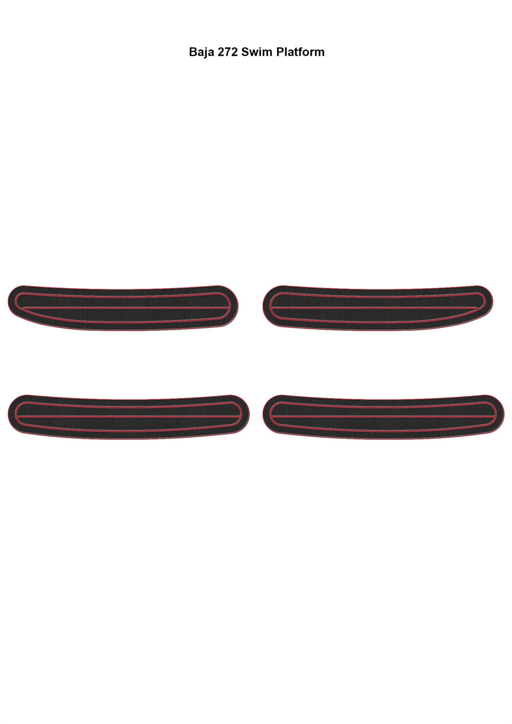 Baja 272 Swim Platform Step Pad Boat EVA Foam Faux Teak Deck Floor Mat Flooring SeaDek MarineMat Gatorstep Style Self Adhesive