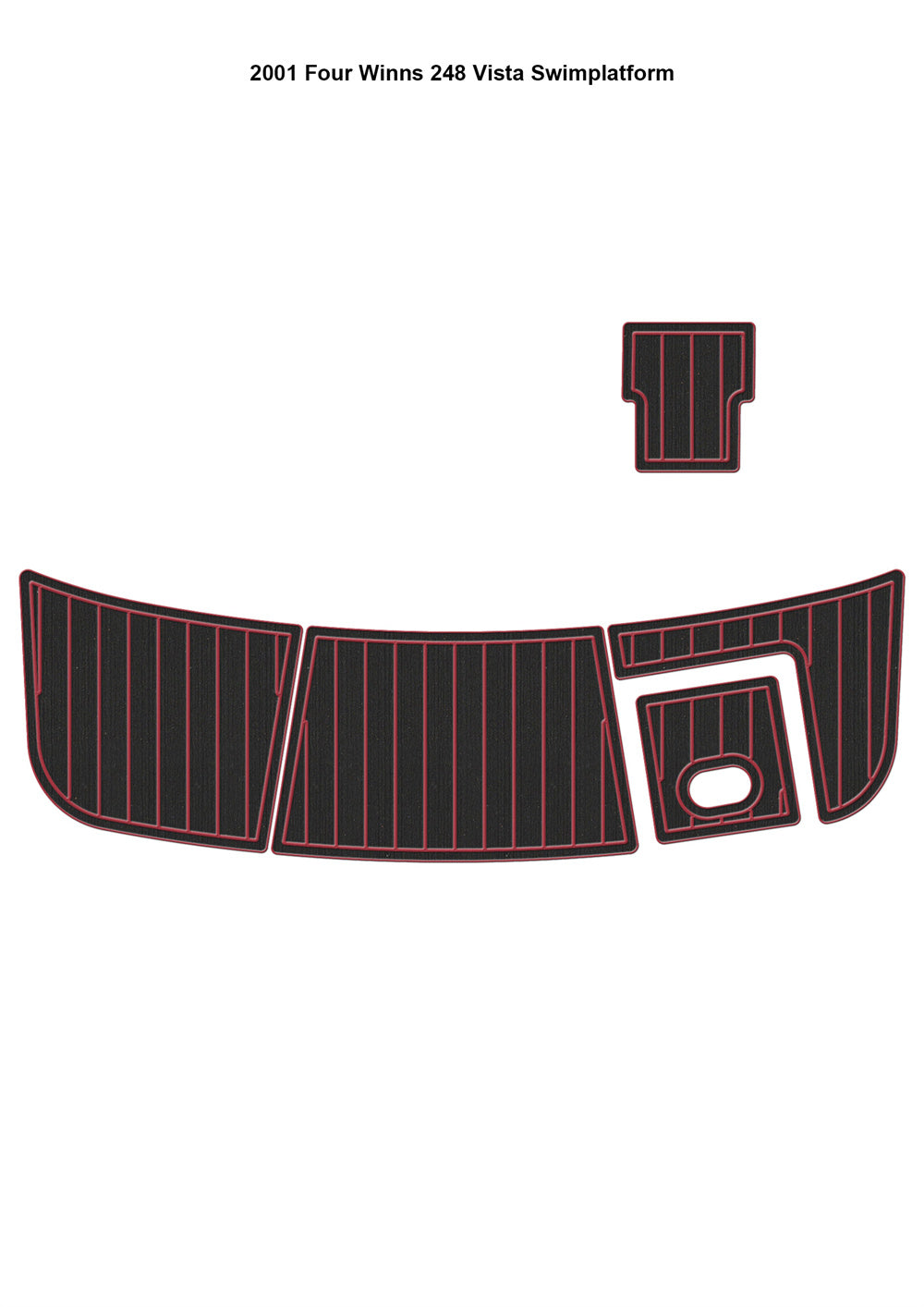 2001 Four Winns 248 Vista Swim Platform Boat EVA Faux Foam Teak Deck Floor Pad SeaDek MarineMat Gatorstep Style Self Adhesive