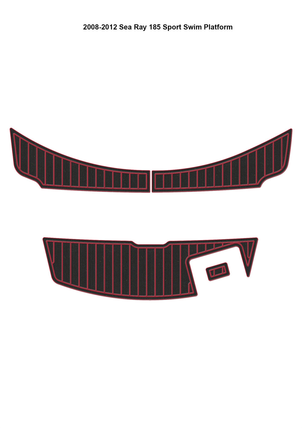 2008-2012 Sea Ray 185 Sport Swim Platform Pad Boat EVA Foam Teak Deck Floor Mat SeaDek MarineMat Gatorstep Style Self Adhesive