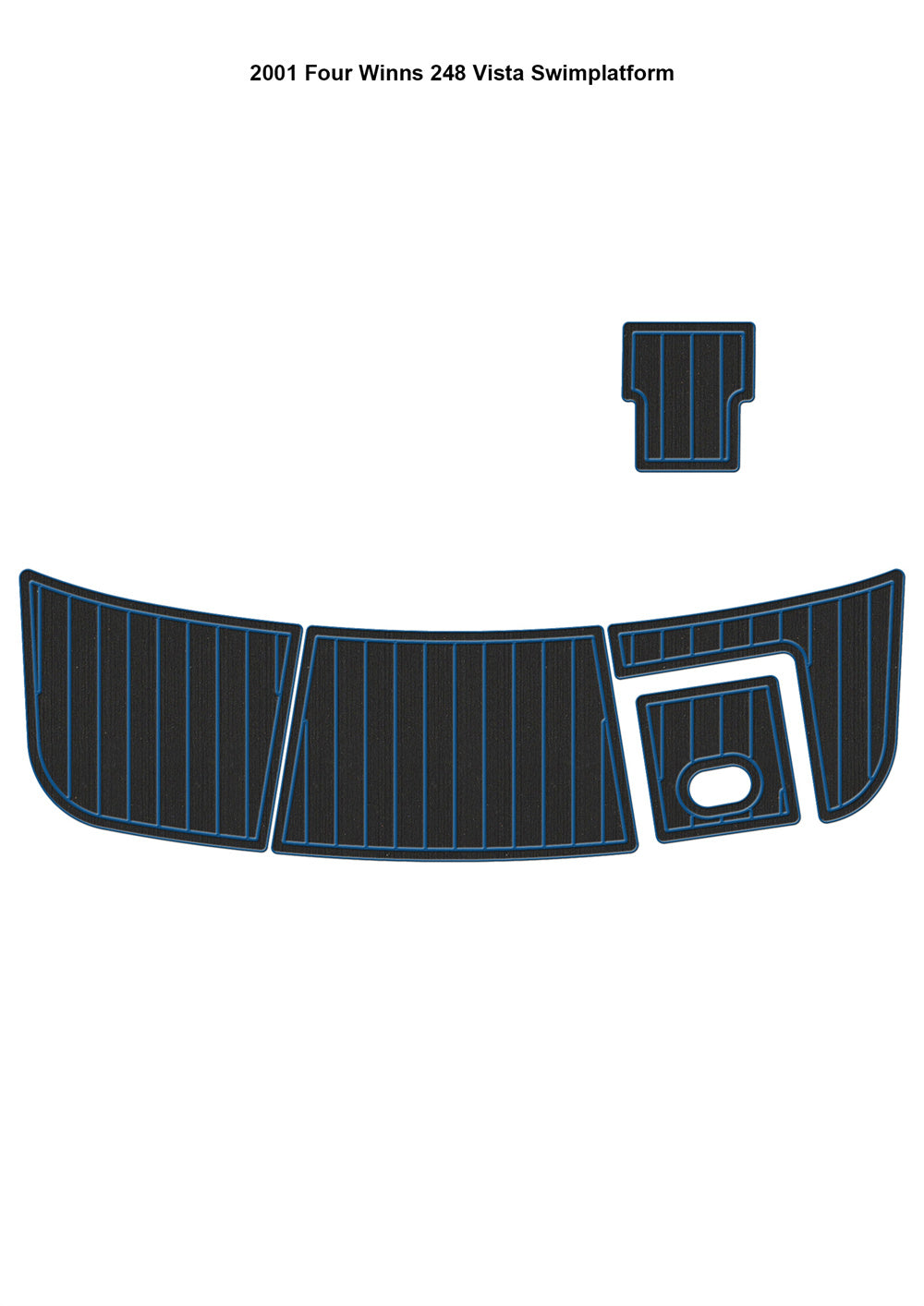 2001 Four Winns 248 Vista Swim Platform Boat EVA Faux Foam Teak Deck Floor Pad SeaDek MarineMat Gatorstep Style Self Adhesive