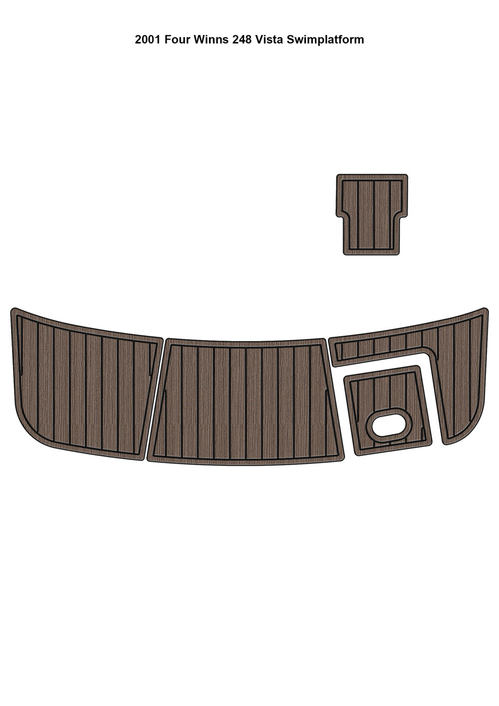 2001 Four Winns 248 Vista Swim Platform Boat EVA Faux Foam Teak Deck Floor Pad SeaDek MarineMat Gatorstep Style Self Adhesive