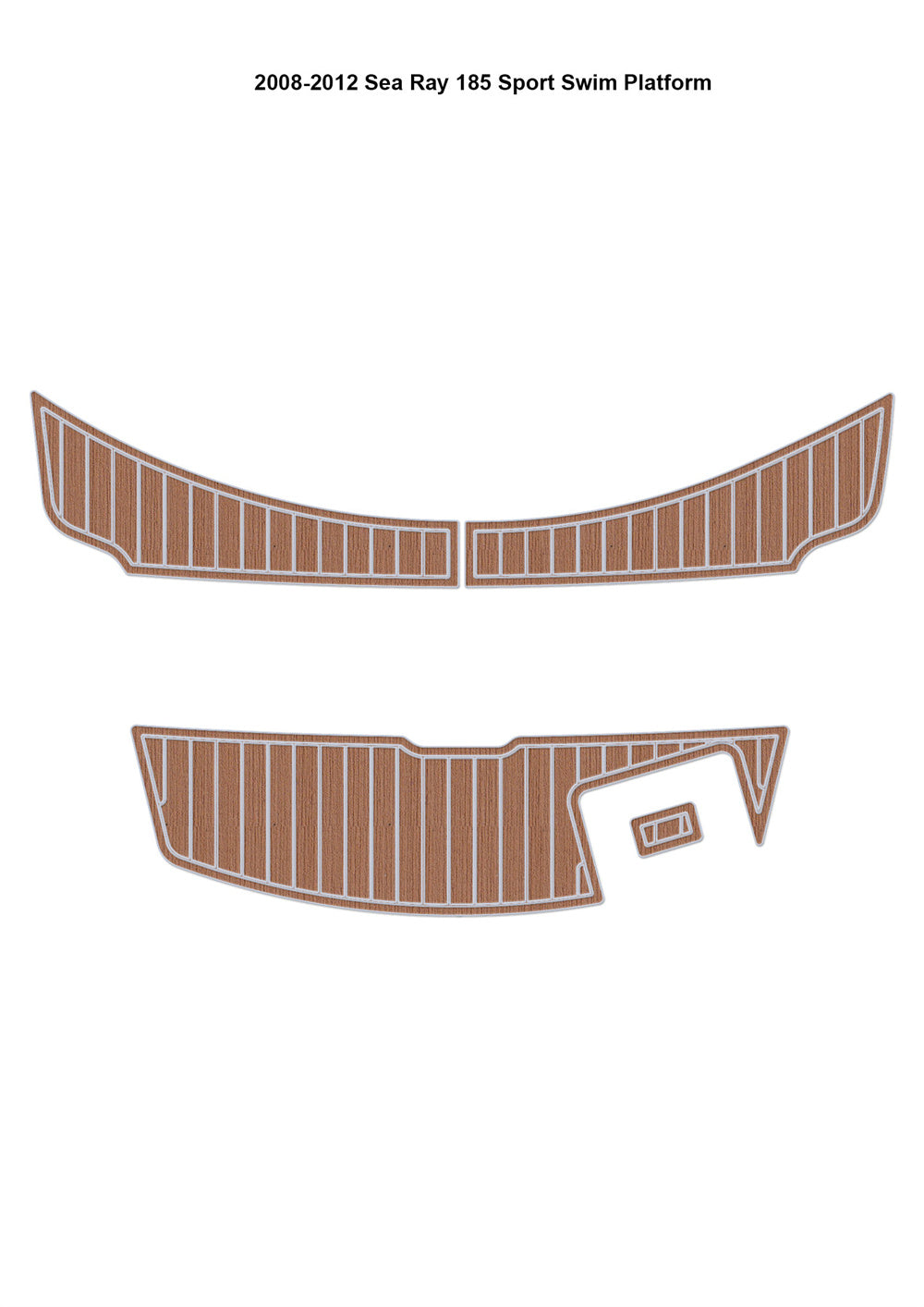 2008-2012 Sea Ray 185 Sport Swim Platform Pad Boat EVA Foam Teak Deck Floor Mat SeaDek MarineMat Gatorstep Style Self Adhesive