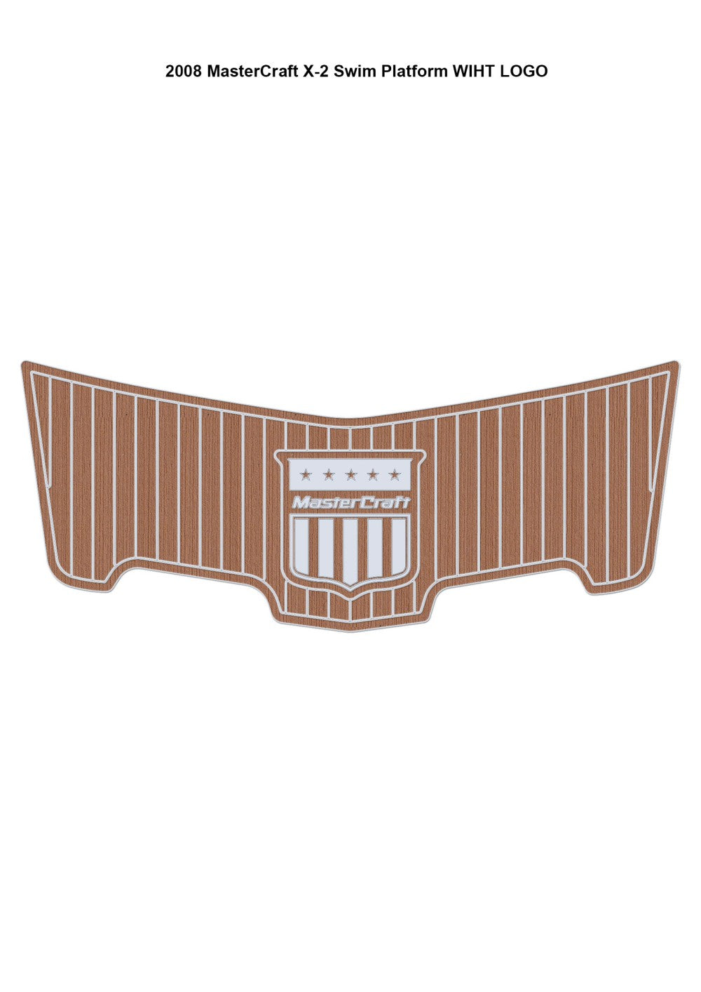 2008 MasterCraft X-2 Boat Swim Platform Pad Boat EVA Foam Faux Teak Deck Floor SeaDek MarineMat Gatorstep Style Self Adhesive