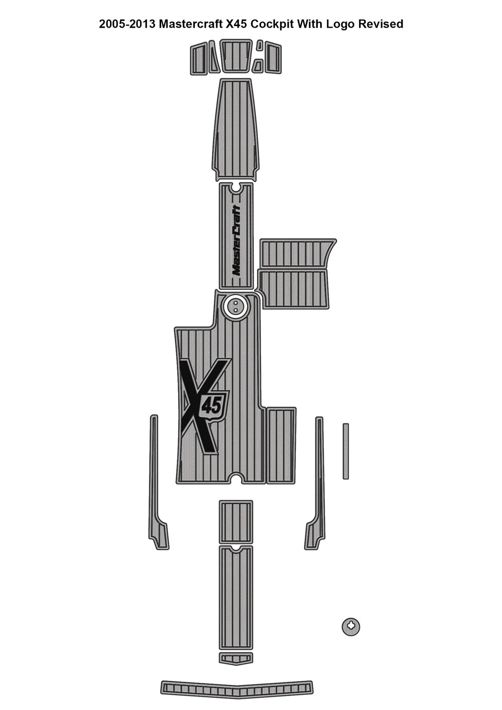 2005-2013 Mastercraft X45 Cockpit Pad Boat EVA Foam Faux Teak Deck Floor Mat SeaDek MarineMat Gatorstep Style Self Adhesive