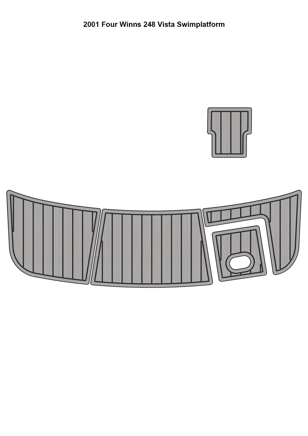 2001 Four Winns 248 Vista Swim Platform Boat EVA Faux Foam Teak Deck Floor Pad SeaDek MarineMat Gatorstep Style Self Adhesive