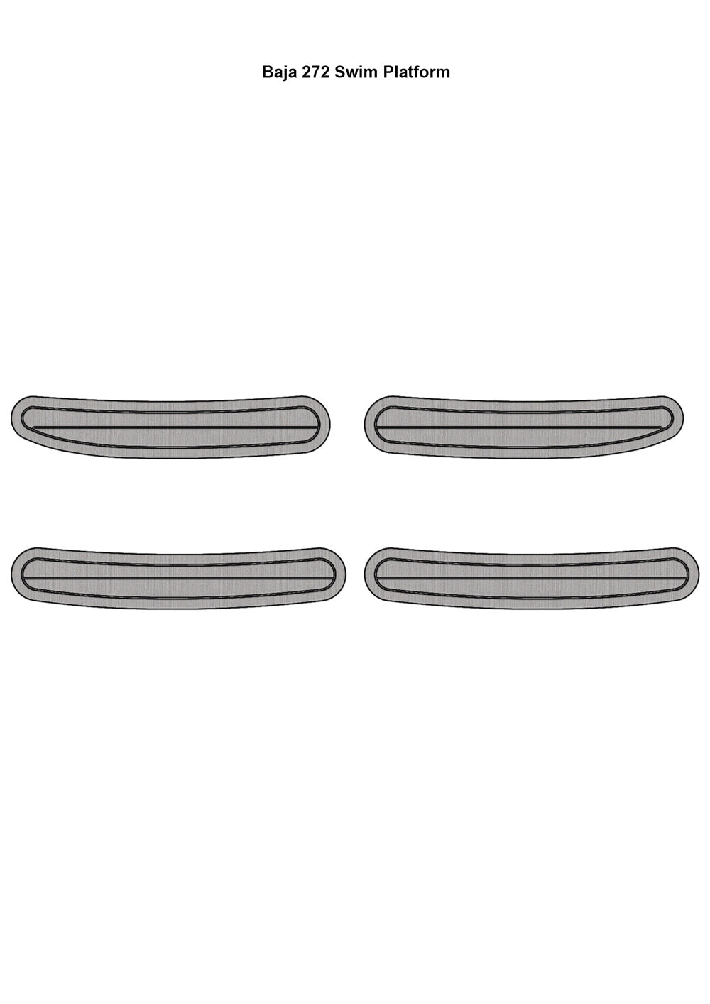 Baja 272 Swim Platform Step Pad Boat EVA Foam Faux Teak Deck Floor Mat Flooring SeaDek MarineMat Gatorstep Style Self Adhesive