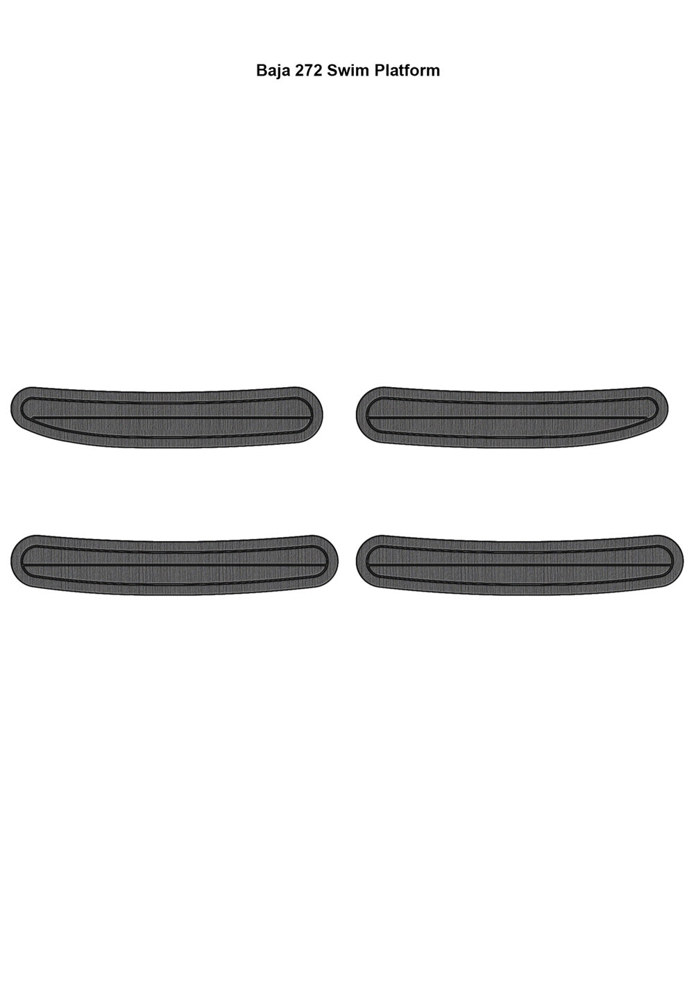 Baja 272 Swim Platform Step Pad Boat EVA Foam Faux Teak Deck Floor Mat Flooring SeaDek MarineMat Gatorstep Style Self Adhesive