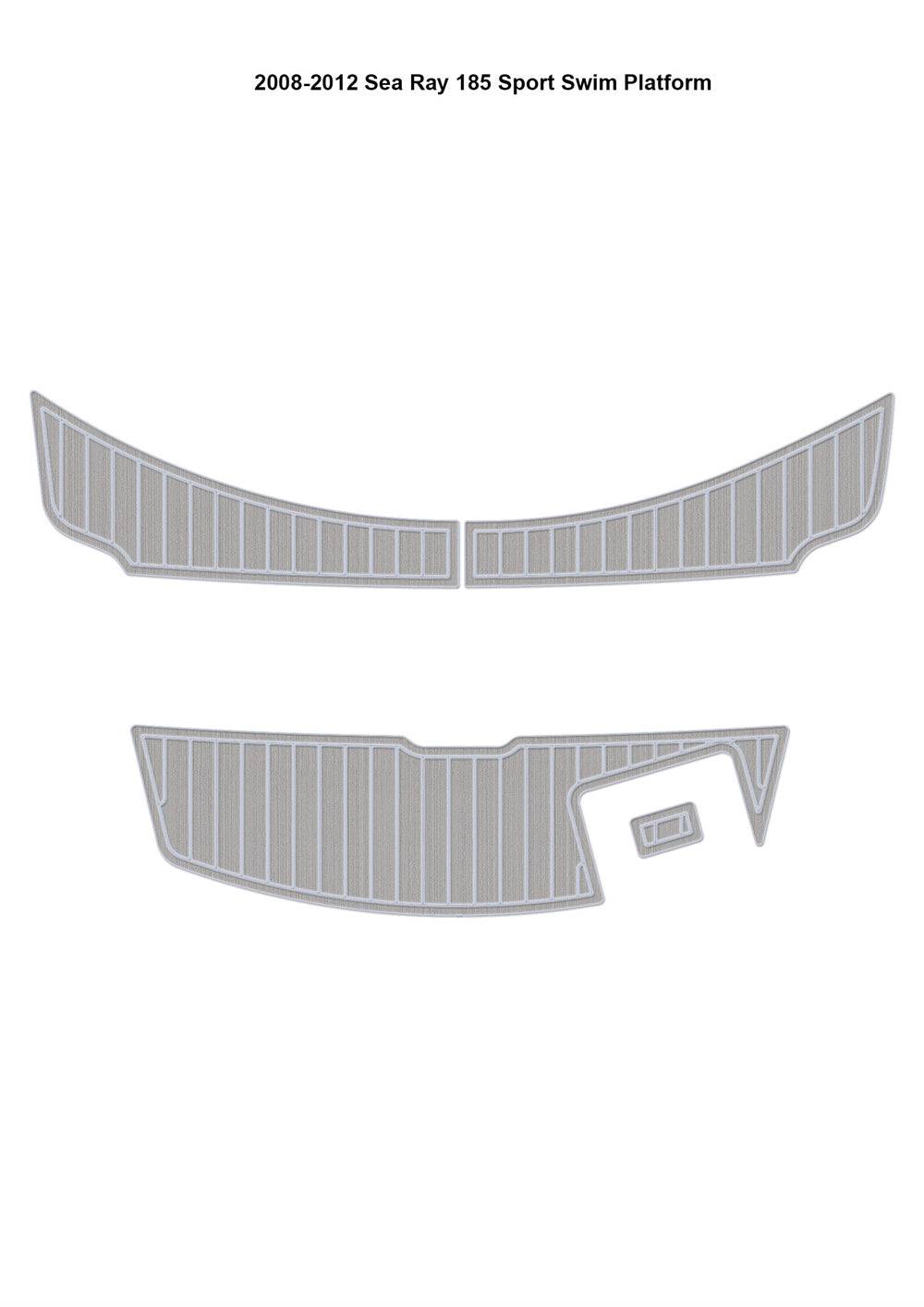 2008-2012 Sea Ray 185 Sport Swim Platform Pad Boat EVA Foam Teak Deck Floor Mat SeaDek MarineMat Gatorstep Style Self Adhesive