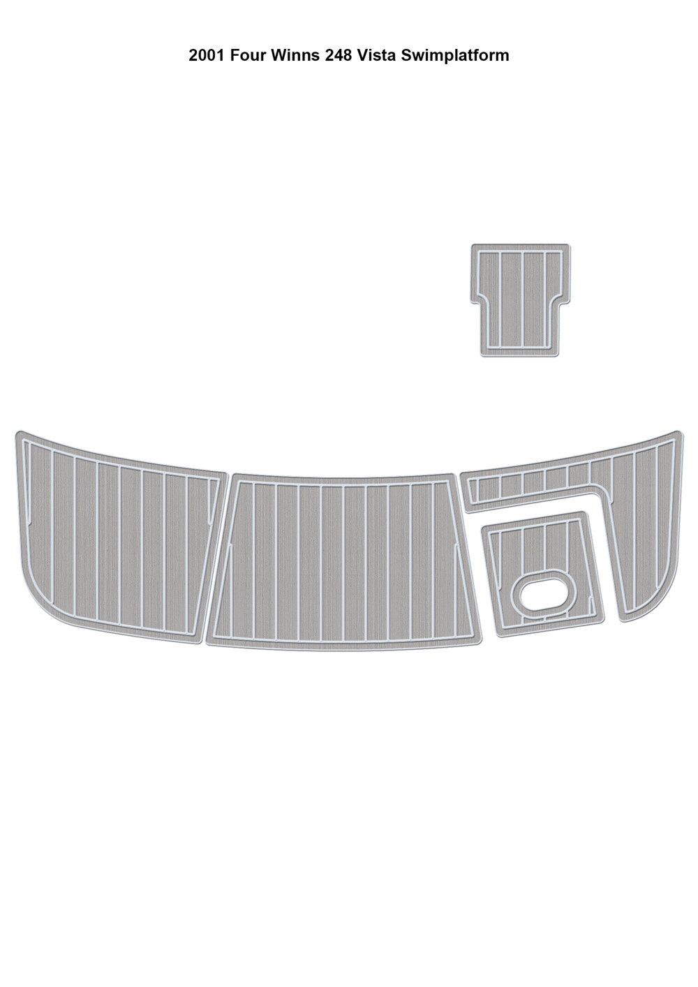 2001 Four Winns 248 Vista Swim Platform Boat EVA Faux Foam Teak Deck Floor Pad SeaDek MarineMat Gatorstep Style Self Adhesive