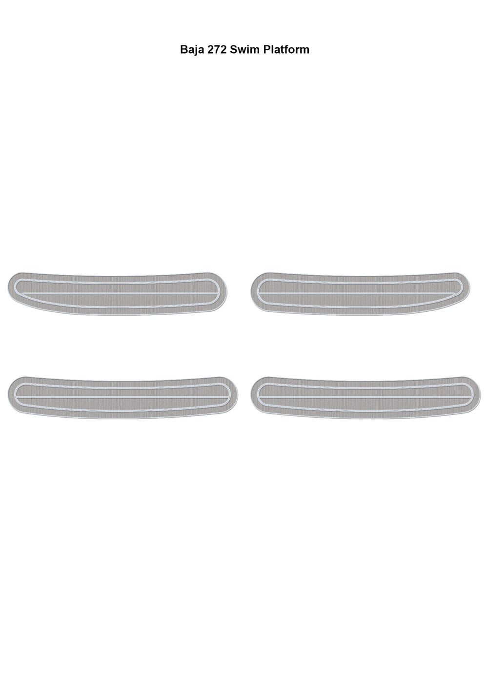 Baja 272 Swim Platform Step Pad Boat EVA Foam Faux Teak Deck Floor Mat Flooring SeaDek MarineMat Gatorstep Style Self Adhesive