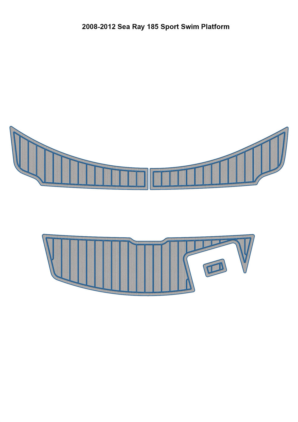 2008-2012 Sea Ray 185 Sport Swim Platform Pad Boat EVA Foam Teak Deck Floor Mat SeaDek MarineMat Gatorstep Style Self Adhesive