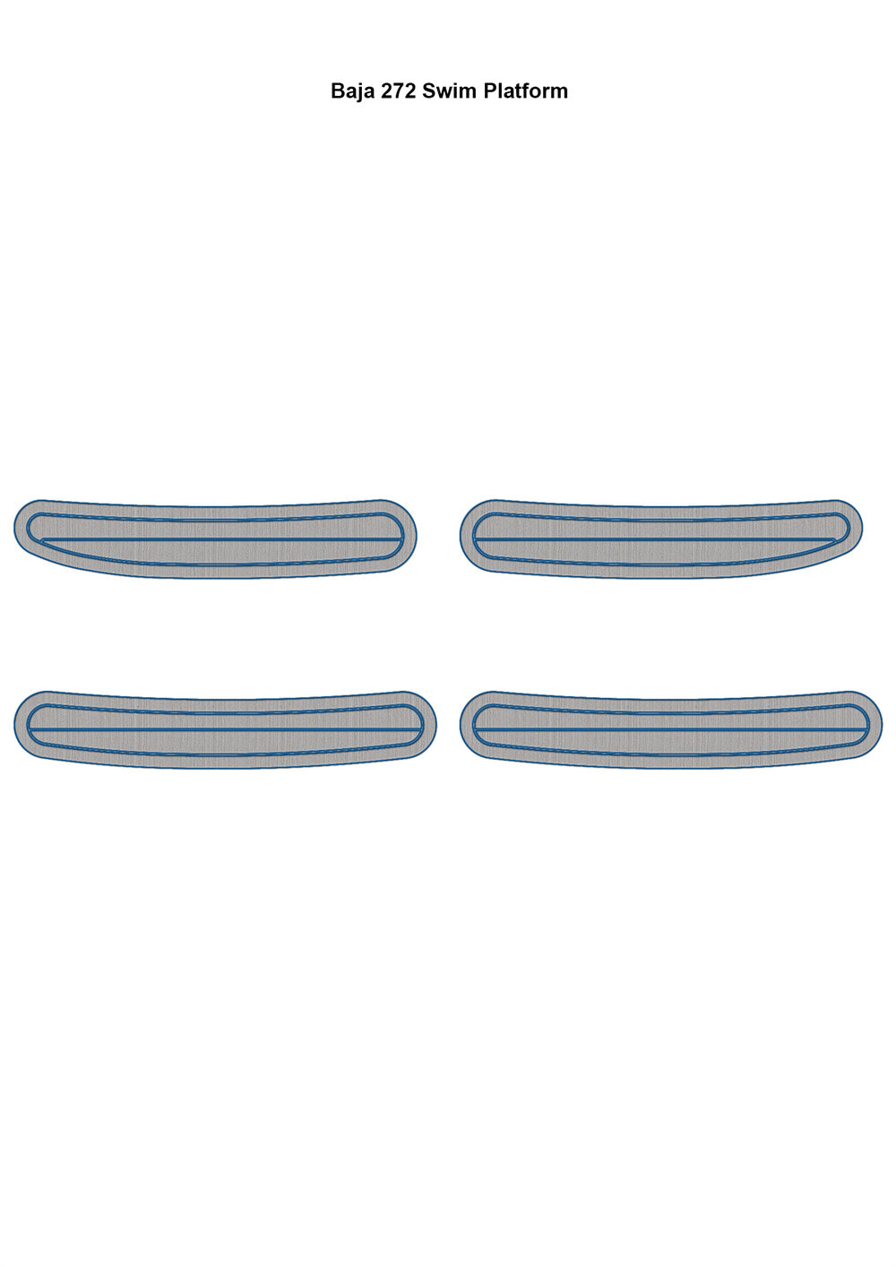 Baja 272 Swim Platform Step Pad Boat EVA Foam Faux Teak Deck Floor Mat Flooring SeaDek MarineMat Gatorstep Style Self Adhesive