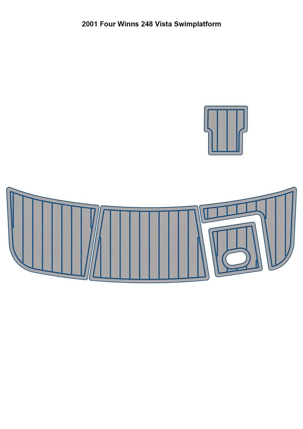 2001 Four Winns 248 Vista Swim Platform Boat EVA Faux Foam Teak Deck Floor Pad SeaDek MarineMat Gatorstep Style Self Adhesive