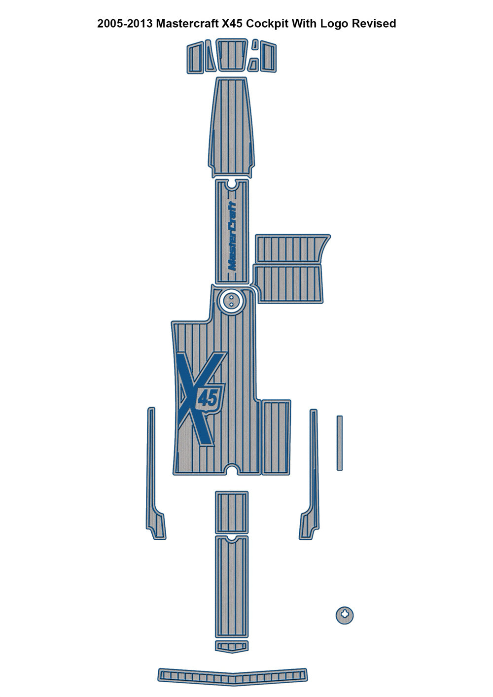 2005-2013 Mastercraft X45 Cockpit Pad Boat EVA Foam Faux Teak Deck Floor Mat SeaDek MarineMat Gatorstep Style Self Adhesive