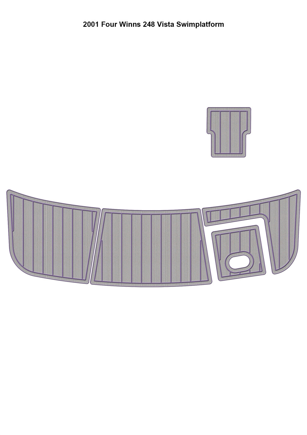 2001 Four Winns 248 Vista Swim Platform Boat EVA Faux Foam Teak Deck Floor Pad SeaDek MarineMat Gatorstep Style Self Adhesive