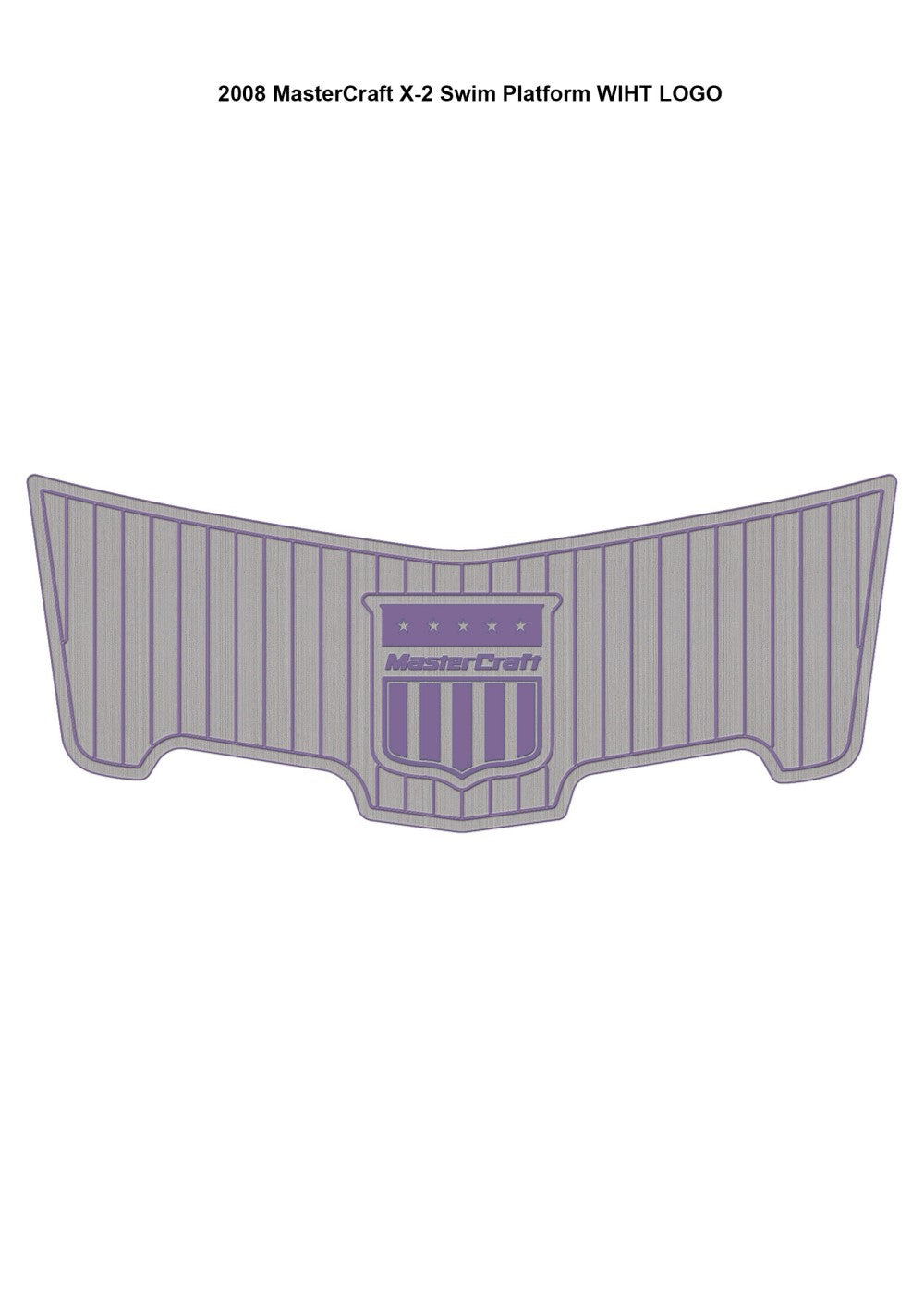 2008 MasterCraft X-2 Boat Swim Platform Pad Boat EVA Foam Faux Teak Deck Floor SeaDek MarineMat Gatorstep Style Self Adhesive