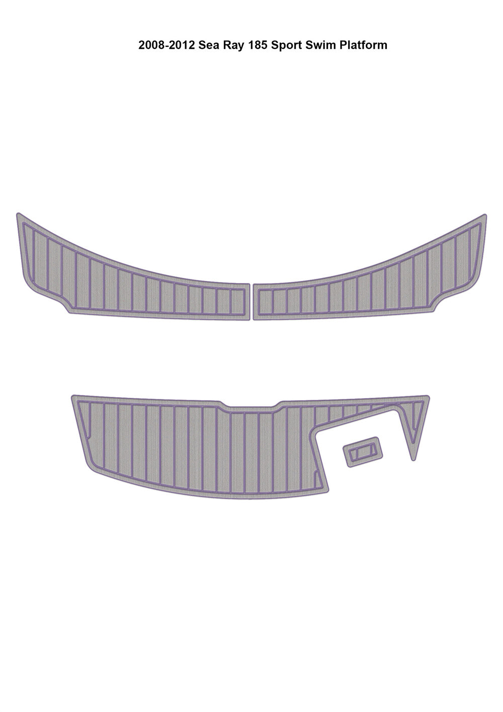 2008-2012 Sea Ray 185 Sport Swim Platform Pad Boat EVA Foam Teak Deck Floor Mat SeaDek MarineMat Gatorstep Style Self Adhesive